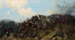 francisco manuel oller la batalla de trevino 300x162 Sotheby´s subasta obra de los Maestros de la pintura española de los siglos XIX y XX