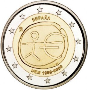 moneda commemorativa desè aniversari euro