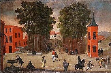 Vistas del Paseo del Prado, siglo XVII, escuela madrileña, SEGRE