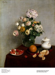 4. Henri Fantin-Latour. Flores de verano y Frutas, 1866. Toledo Museum or Art
