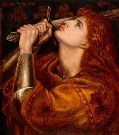 Dante Gabriel Rossetti. Juana de Arco 1882. Préstamo La Mujer en el Arte Heroínas