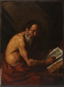 San Jerónimo atribuido a Ribera- Antes restauración Prado