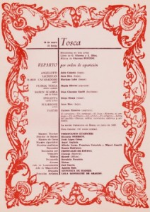 Primera opera en Madrid - Tosca 1964