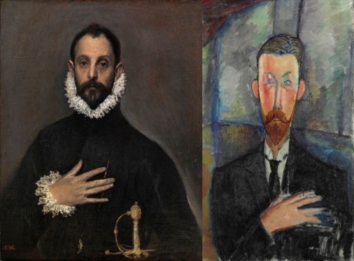 El caballero de la mano en el pecho, El Greco. Paul Alexandre ante una vidriera, Amedeo Modigliani