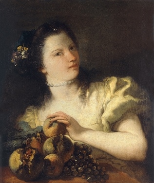 Tiepolo - Retrato de joven con frutas