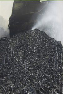Fontela, Big War, 2016, técnica mixta sobre lienzo, 195x130cm