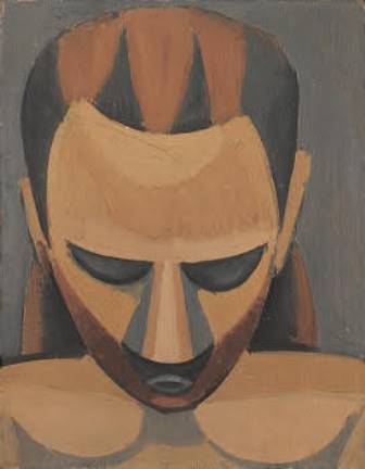 Pablo Picasso: Kopf eines Mannes (1908) / Öl auf Holz / 27,0 x 21,0 cm